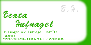 beata hufnagel business card